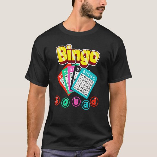 T-shirt Bingo Squad Lottery Humor Lucky Winning Card Playe (Devant)