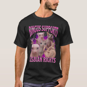 T-shirt Bingus soutient les droits lesbiens drôle de mème