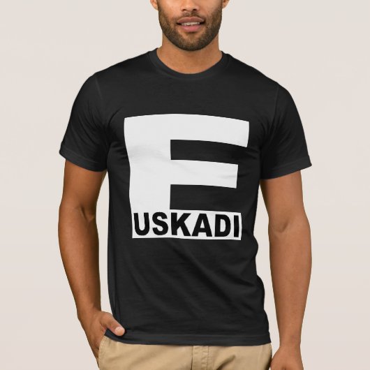 T-shirt BIO noir  EUSKADI (Devant)