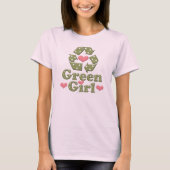 T-shirt bio Recycling Girl Green (Devant)