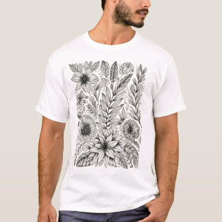 T-shirt Biodiversité en noir et blanc : T-S inspiré de la 