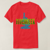 T-shirt Biologeek Original Design Microscope Graphique (Design devant)