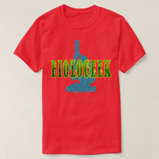 T-shirt Biologeek Original Design Microscope Graphique (Design devant)