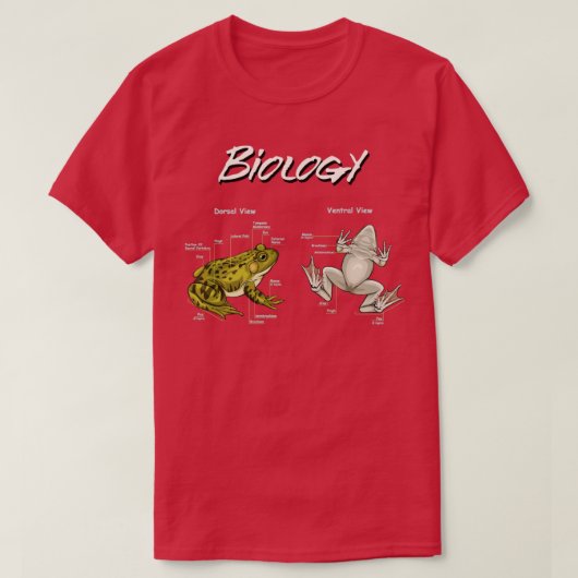 T-shirt Biologie Anatomie de la grenouille (Design devant)