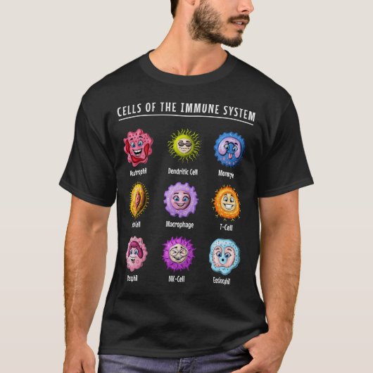 T-shirt Biologie Cellules système immunitaires (Devant)