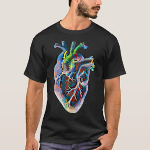 T-shirt Biologie de l'anatomie humaine Coeur Art Abstrait 