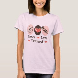 T-shirt biologique Peace Love Trumpet