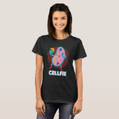 T-shirt Biologiste de bactéries de selfie de cellule Cellf (Devant entier)