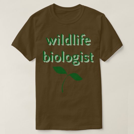 T-shirt biologiste de la faune (Design devant)