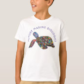 T-shirt Biologiste de la marine de l'avenir Turtle arc-en- (Devant)