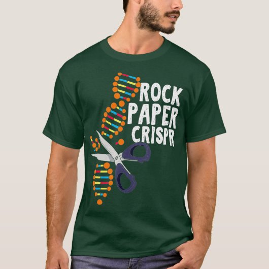 T-shirt Biologiste de l'ADN de Crispr de papier de roche S (Devant)