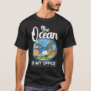 T-shirt Biologiste Marin L'Océan Est Mon Bureau Science Bi