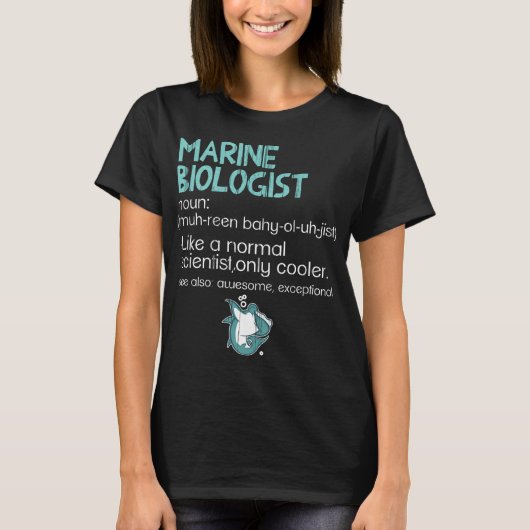 T-shirt Biologiste marin Sciences du requin Océan Animal m (Devant)