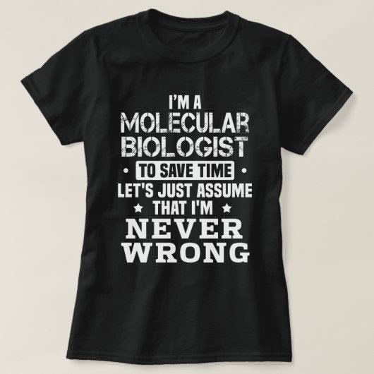 T-shirt Biologiste moléculaire (Design devant)
