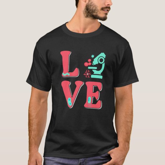 T-shirt Biology Love Biologist Microscope Microbiology Pre (Devant)