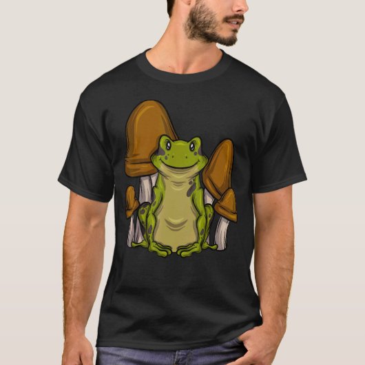 T-shirt Biology Mycology Frog Catcher Mushroom Collector F (Devant)