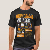 T-shirt Biomedical Engineer Facts Label Biomedical Enginee (Devant)