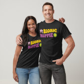 T-shirt Bionic Hippie Hip Remplacement Joke Chirurgie conj (Unisexe)