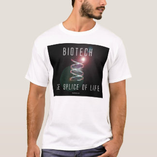 T-shirt Biotechnologie. L'épissure de la vie. (carré noir)