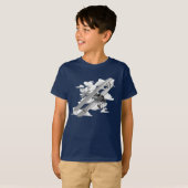 T-shirt Biplan et nuages (Devant entier)