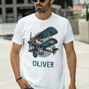 T-shirt Biplan Vintage Classique