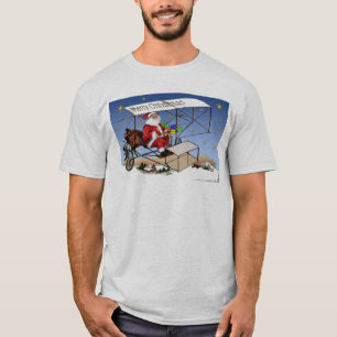T-shirt Biplan vintage frais le père noël