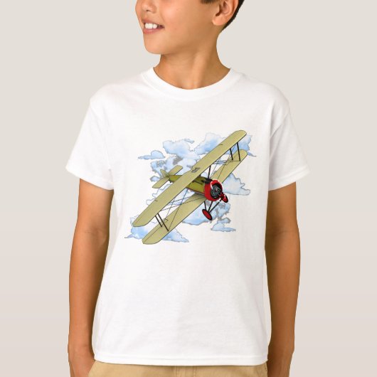 T-shirt Biplane d'aviation classique (Devant)