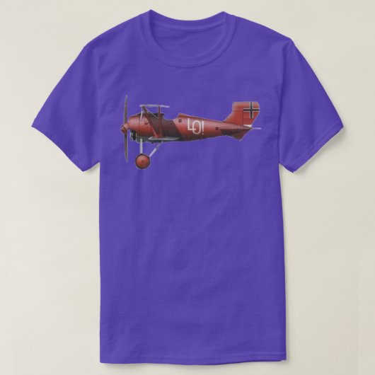 T-shirt Biplane rouge (Design devant)