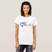 T-shirt Biplane vintage - bleu marine (Devant entier)