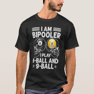 T-shirt Bipooler Humoristique Jouer 8 Balle Et 9 Balle Hom