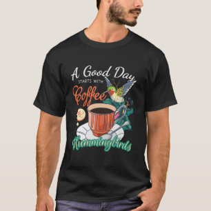 T-shirt Bir animal nourricier de l'aube de café de colibri