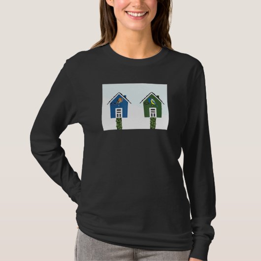 T-shirt Bird House Robin Blue Titmouse Bird Bird Bird Bird (Devant)