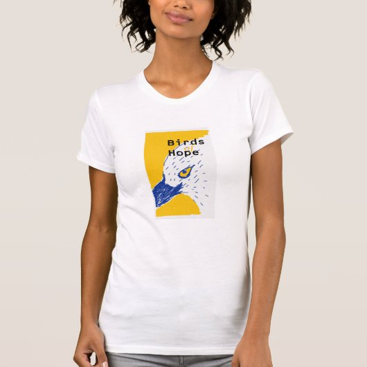 T-shirt bird of hope/blue bill2 (Devant)