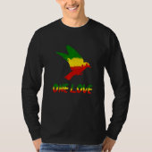 T-shirt Bird One Love Rasta Reggae Rastafarian Jamaïque Ro (Devant)