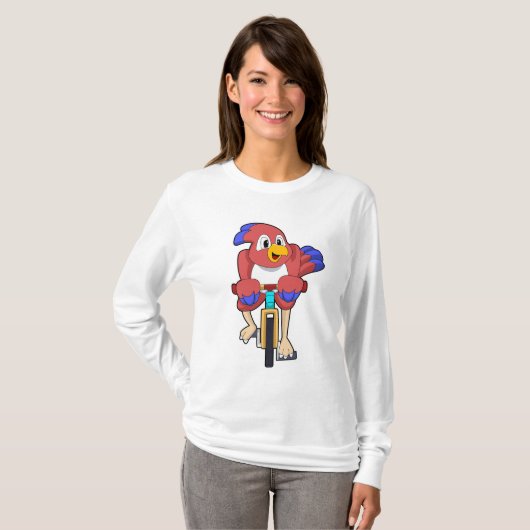 T-shirt Bird with bicycle (Devant entier)