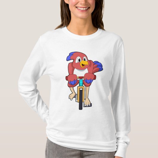 T-shirt Bird with bicycle (Devant)