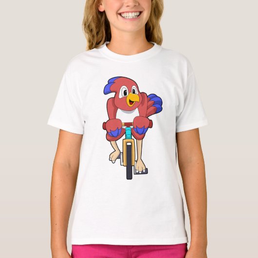 T-shirt Bird with bicycle (Devant)