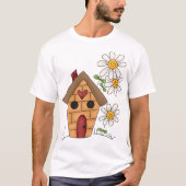 T-shirt Birdhouse Et Fleurs (Devant)