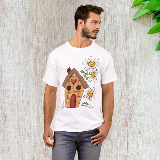 T-shirt Birdhouse Et Fleurs