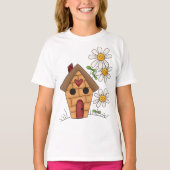 T-shirt Birdhouse Et Fleurs (Devant)
