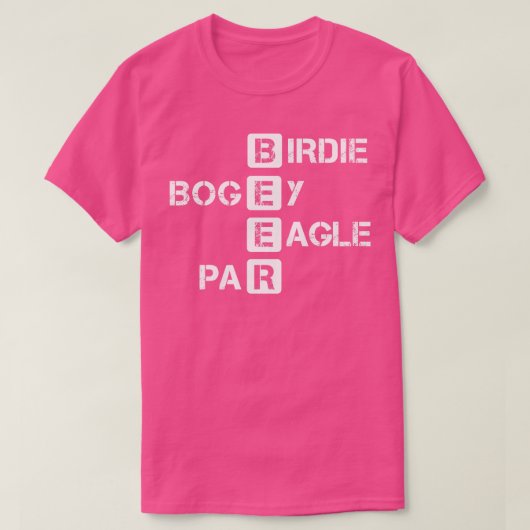 T-shirt Birdie Bogey Eagle Par Beer Funny Golf Golf Gol (Design devant)