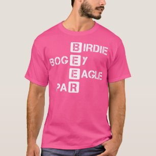 T-shirt Birdie Bogey Eagle Par Beer Funny Golf Golf Gol