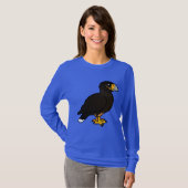 T-shirt Birdorable a strié le Caracara (Devant entier)