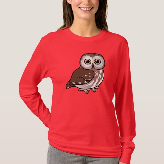 T-shirt Birdorable du nord Scie-affûtent le hibou (Devant)