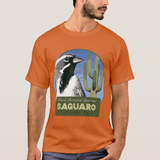 T-shirt Birds and Parks Saguaro National ParkBlackthroated