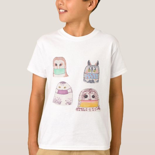 T-shirt Birds in face masks. 2020 birds (Devant)
