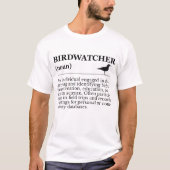 T-shirt Birdwatcher Definition Observation Identification (Devant)