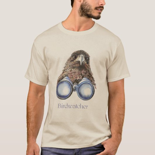 T-shirt Birdwatcher Hawk Oiseau vous observant Humour (Devant)