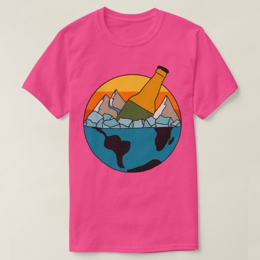 T-shirt Bire sur les rochers 1 classique (Design devant)