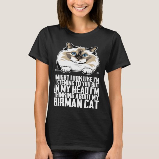 T-shirt Birman cat Birman kitten Birman mom (Devant)